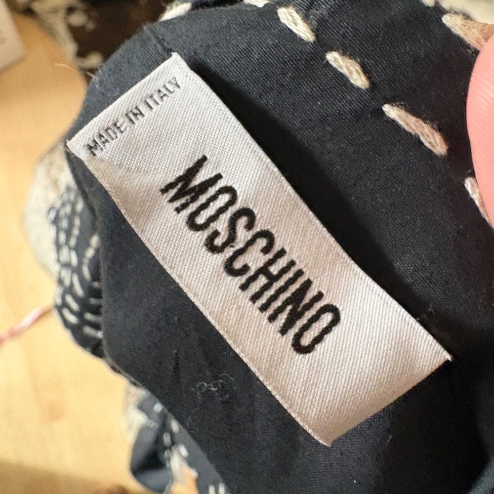 MOSCHINO Black Beaded Mini Dress Size Small - Picture 3 of 5